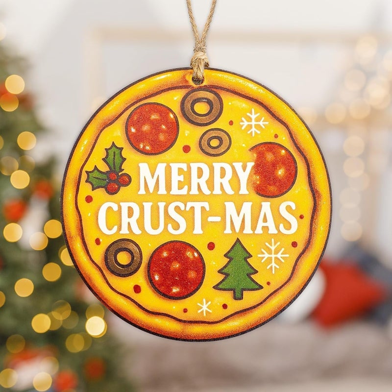 NELXI Pizza Ornaments for Christmas Tree, Funny Food Christmas Ornament, Unique Pizza Gifts for Food Lovers, Delicious Pizza Slice Holiday Decoration, Cute Hanging Ornament for Christmas 2025 - Image 5